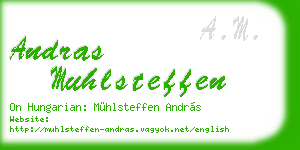 andras muhlsteffen business card