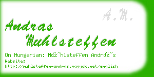 andras muhlsteffen business card